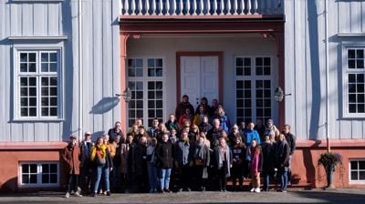 Ungdommens kirkemøte 2019 besøkte Eidsvollbygningen. Foto: Kirkerådet