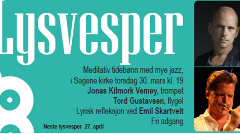 Lysvesper med Tord Gustavsen og trompetist Jonas Kilmork Vemøy