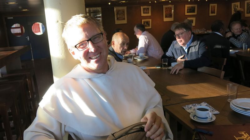 Katolsk prest Haavar Simon Nilsen , opprinnelig frå Tokke, var ein av dei som snakka om verdiar på Vinjeseminaret 2017.