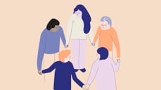 Det er ikkje godt å vere åleine i sorga. Oppsøk fellesskapet. Ill:Miksmaste