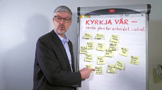 Tore Skjæveland sit klar om du treng hjelp med "Kyrkja vår"