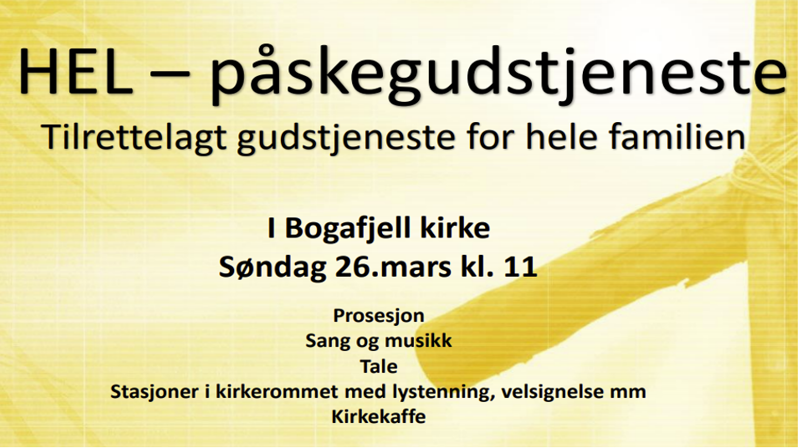 Velkommen til HEL påskegudstjeneste 2023