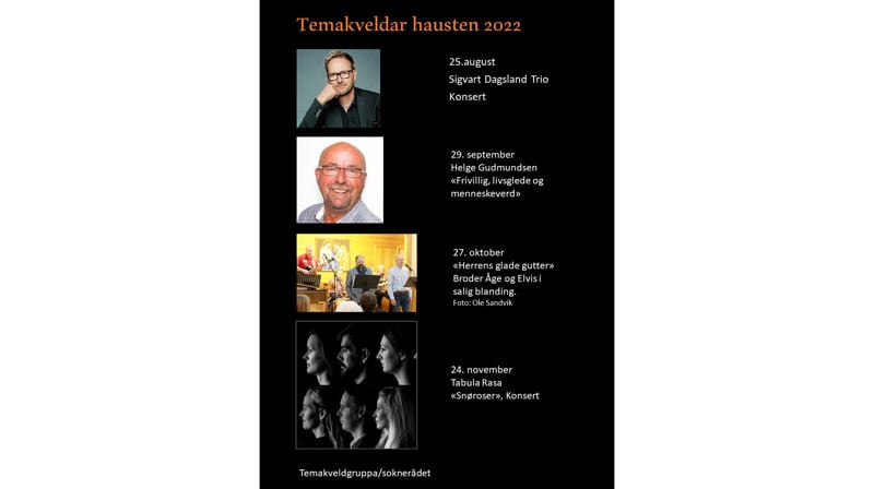 Temakveldar hausten 2022