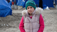 "Jeg heter Souad. Jeg er fra Syria. Vi flyktet på grunn av krigen, det var ikke trygt." (Foto: Sean Hawkey/WCC)